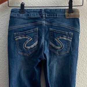 Girls Silver Jeans Tammy 1066 Straight Leg Medium Dark Wash Jeans Size 12